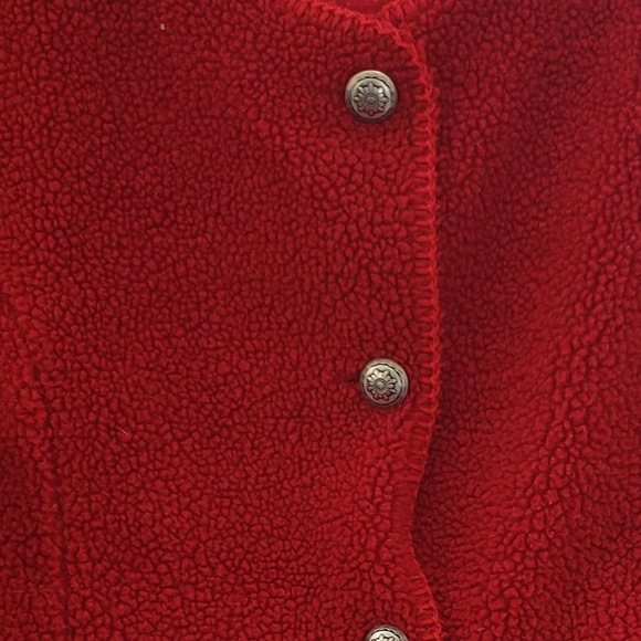 Aqua Sheen Vibrant Red Sleeveless Knit Vest - Picture 3 of 4